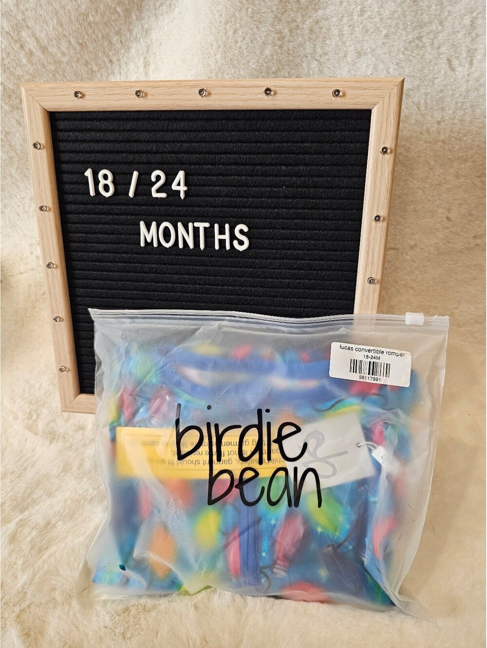 Birdie Bean Lucas Christmas lights zippy romper